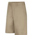 Red Kap Men's Plain Front Side Elastic Short - Khaki Beige